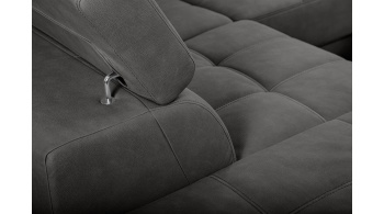 Canapé d'angle gauche avec appuis-tête réglables 5 places TAUNUS