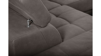 Canapé d'angle gauche avec appuis-tête réglables 5 places TAUNUS