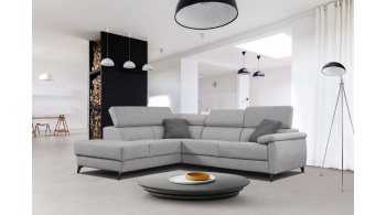 Canapé d'angle gauche avec appuis-tête réglables 5 places TAUNUS