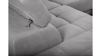 Canapé d'angle gauche avec appuis-tête réglables 5 places TAUNUS