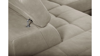 Canapé d'angle gauche avec appuis-tête réglables 5 places TAUNUS