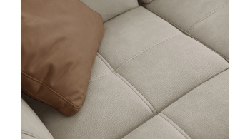 Canapé d'angle gauche avec appuis-tête réglables 5 places TAUNUS