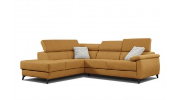 Canapé d'angle gauche avec appuis-tête réglables 5 places TAUNUS