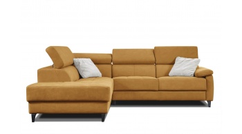 Canapé d'angle gauche avec appuis-tête réglables 5 places TAUNUS