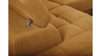 Canapé d'angle gauche avec appuis-tête réglables 5 places TAUNUS