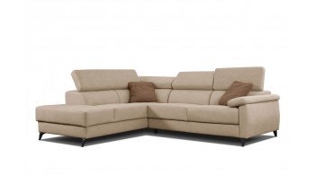 Canapé d'angle gauche avec appuis-tête réglables 5 places TAUNUS