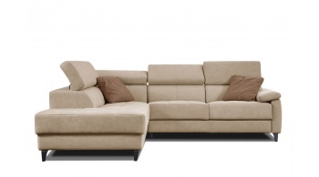 Canapé d'angle gauche avec appuis-tête réglables 5 places TAUNUS