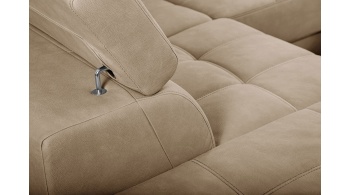 Canapé d'angle gauche avec appuis-tête réglables 5 places TAUNUS