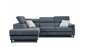 Canapé d'angle gauche avec appuis-tête réglables 5 places TAUNUS