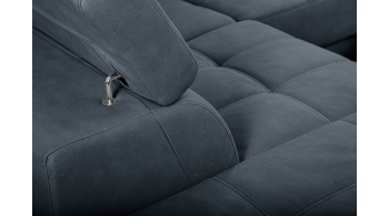 Canapé d'angle gauche avec appuis-tête réglables 5 places TAUNUS