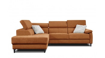 Canapé d'angle gauche avec appuis-tête réglables 5 places TAUNUS