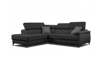 Canapé d'angle gauche avec appuis-tête réglables 5 places TAUNUS