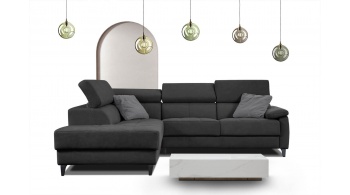 Canapé d'angle gauche avec appuis-tête réglables 5 places TAUNUS