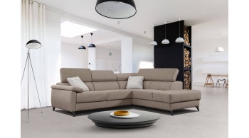 Canapé d'angle droit avec appuis-tête réglables 5 places TAUNUS