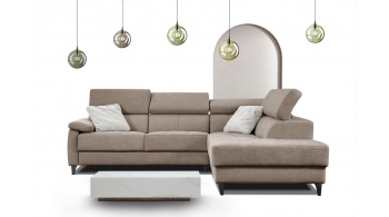 Canapé d'angle droit avec appuis-tête réglables 5 places TAUNUS