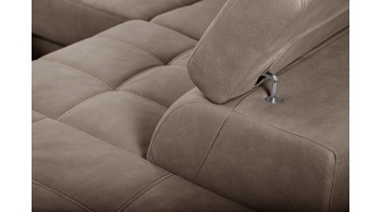 Canapé d'angle droit avec appuis-tête réglables 5 places TAUNUS