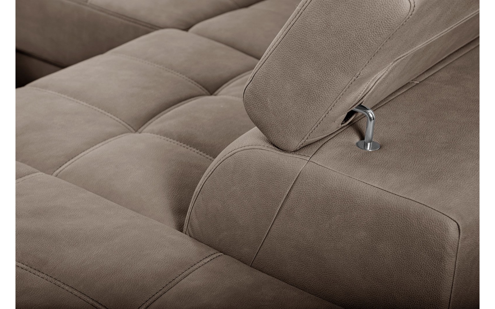 Canapé d'angle droit avec appuis-tête réglables 5 places TAUNUS