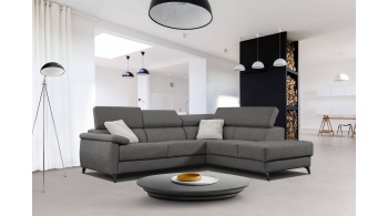 Canapé d'angle droit avec appuis-tête réglables 5 places TAUNUS