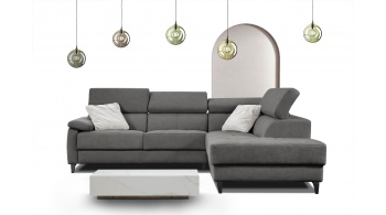 Canapé d'angle droit avec appuis-tête réglables 5 places TAUNUS