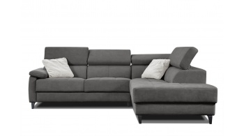 Canapé d'angle droit avec appuis-tête réglables 5 places TAUNUS