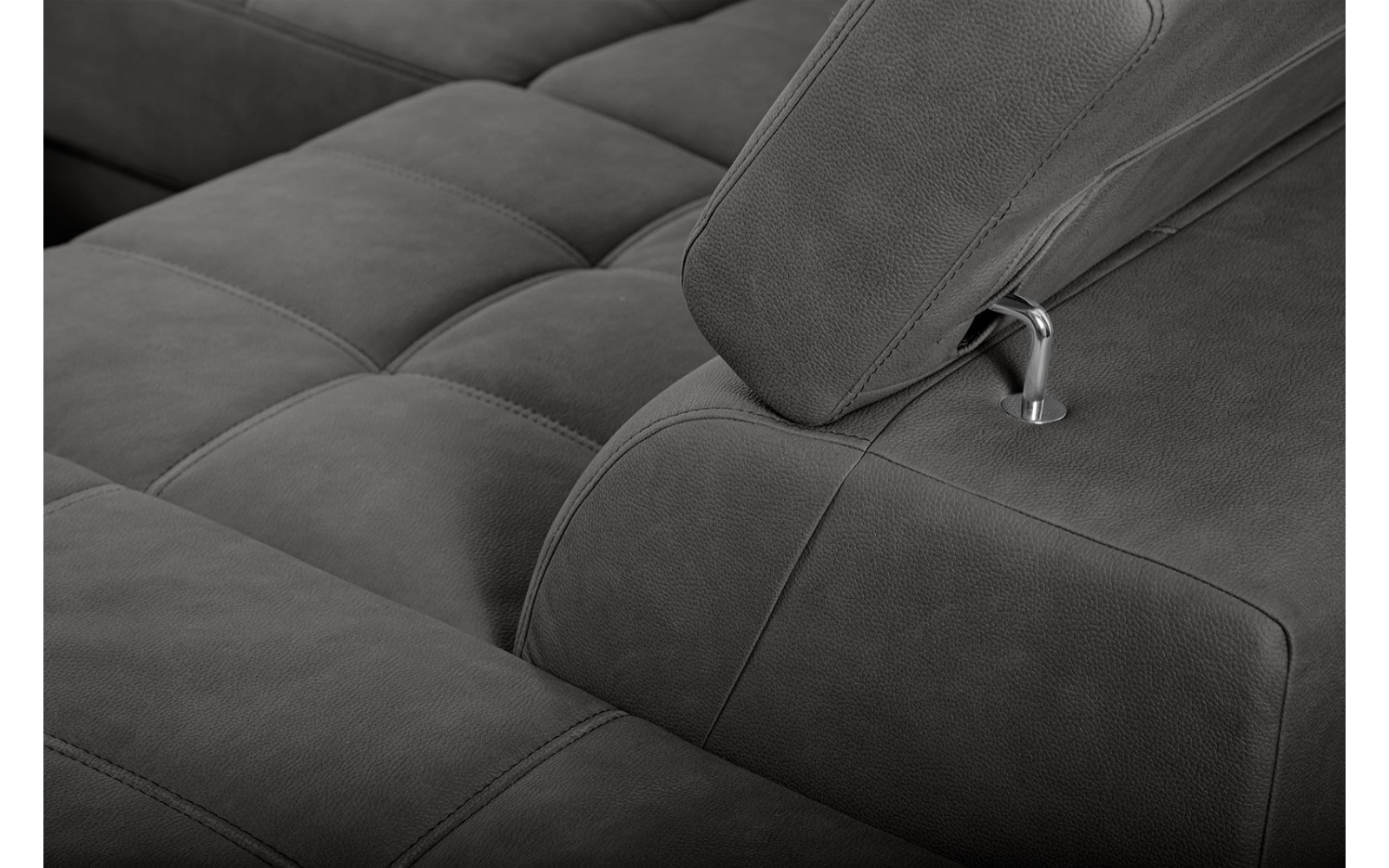 Canapé d'angle droit avec appuis-tête réglables 5 places TAUNUS