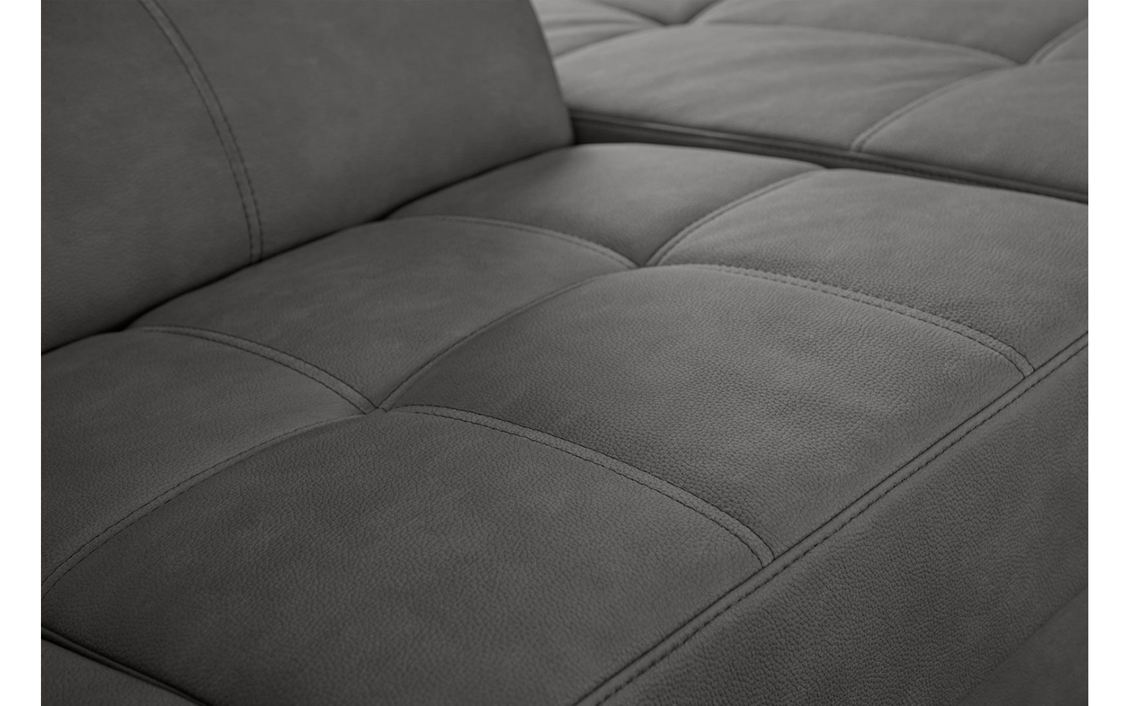 Canapé d'angle droit avec appuis-tête réglables 5 places TAUNUS