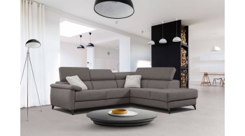 Canapé d'angle droit avec appuis-tête réglables 5 places TAUNUS