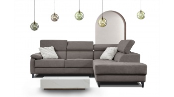 Canapé d'angle droit avec appuis-tête réglables 5 places TAUNUS