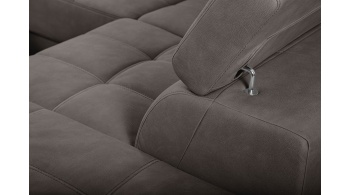 Canapé d'angle droit avec appuis-tête réglables 5 places TAUNUS