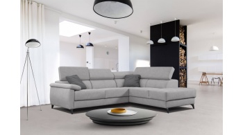 Canapé d'angle droit avec appuis-tête réglables 5 places TAUNUS