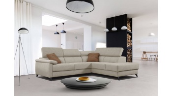 Canapé d'angle droit avec appuis-tête réglables 5 places TAUNUS