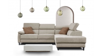 Canapé d'angle droit avec appuis-tête réglables 5 places TAUNUS