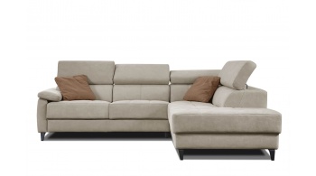 Canapé d'angle droit avec appuis-tête réglables 5 places TAUNUS
