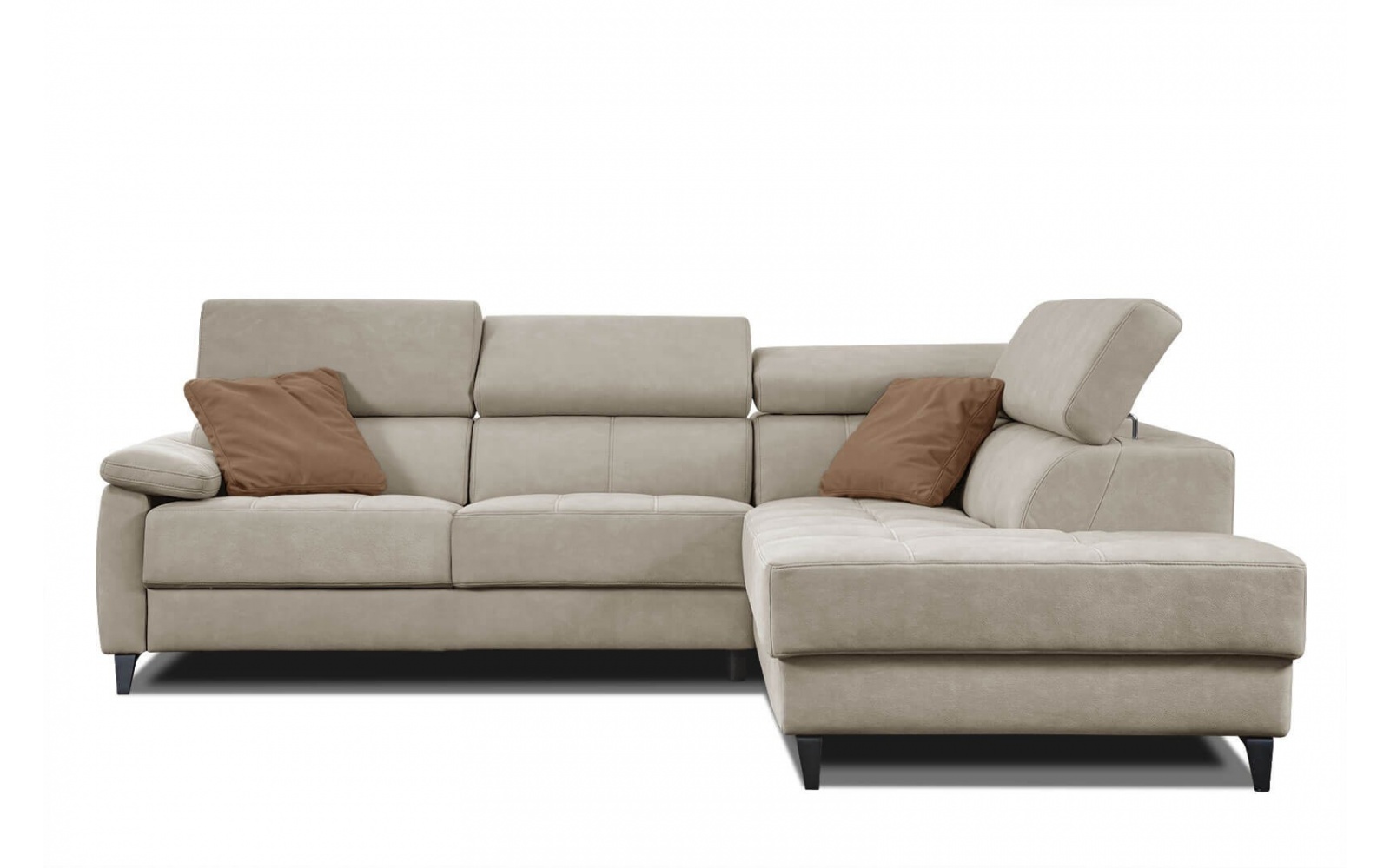 Canapé d'angle droit avec appuis-tête réglables 5 places TAUNUS
