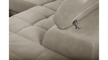 Canapé d'angle droit avec appuis-tête réglables 5 places TAUNUS