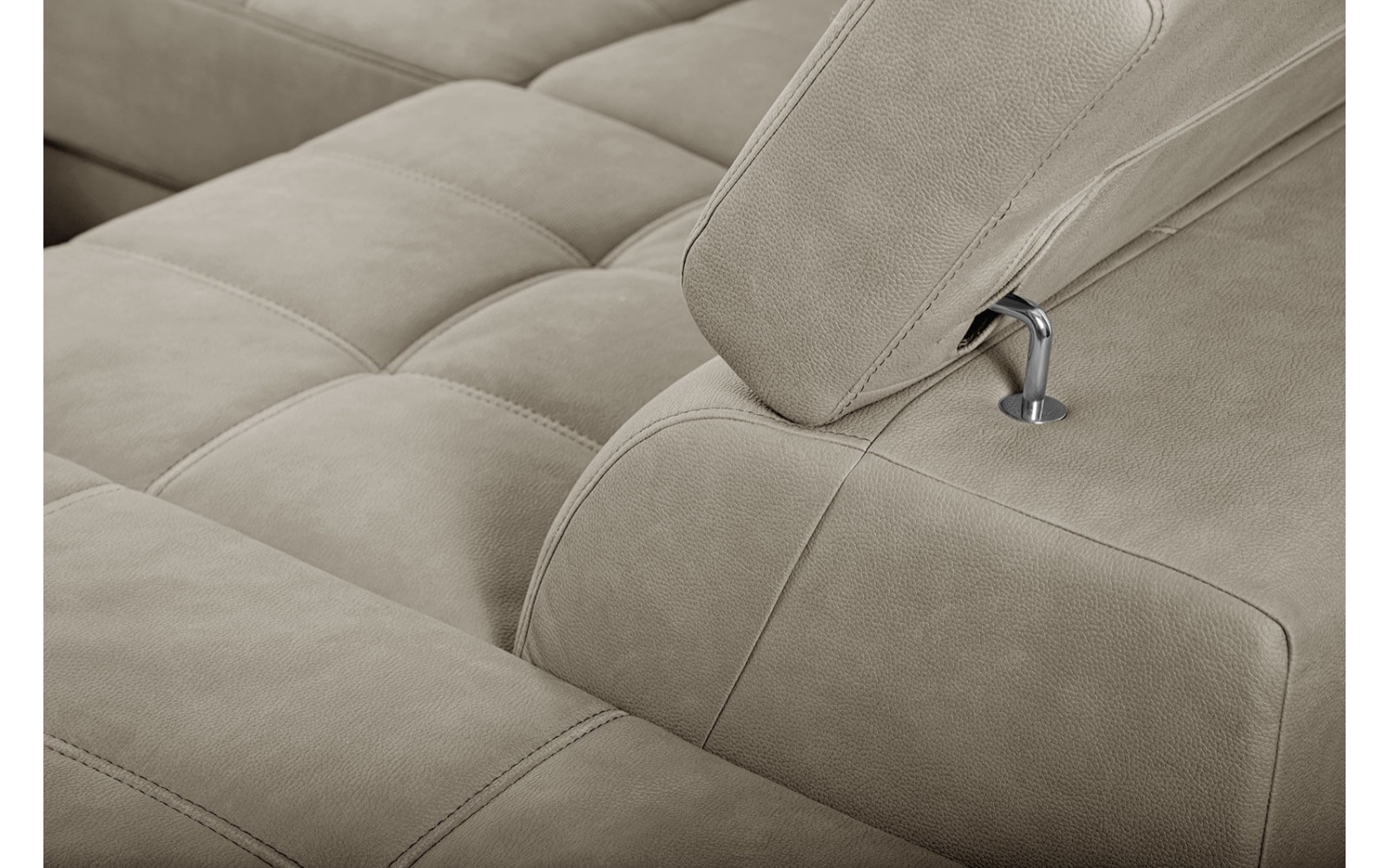 Canapé d'angle droit avec appuis-tête réglables 5 places TAUNUS