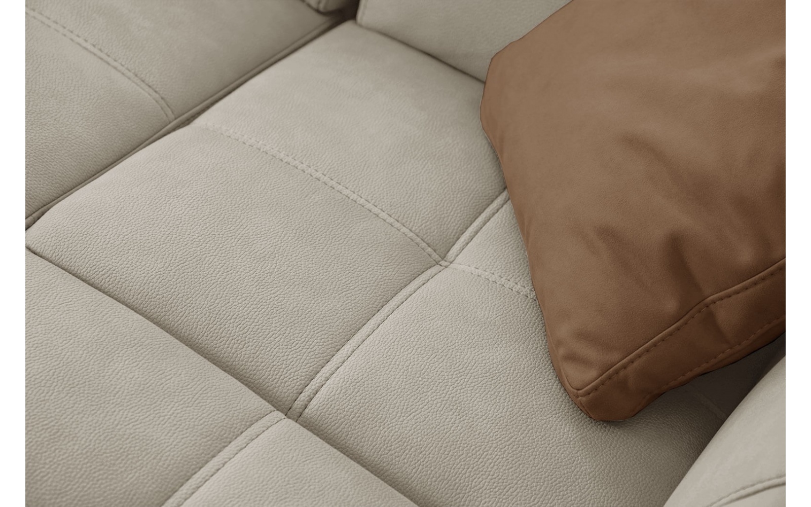 Canapé d'angle droit avec appuis-tête réglables 5 places TAUNUS