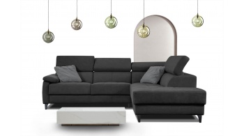 Canapé d'angle droit avec appuis-tête réglables 5 places TAUNUS