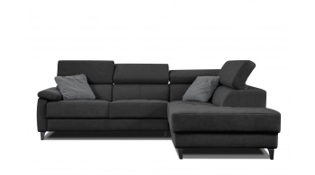Canapé d'angle droit avec appuis-tête réglables 5 places TAUNUS
