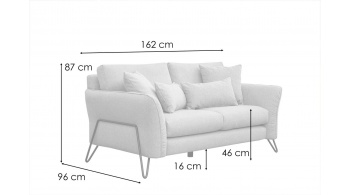 Canapé droit 2 places LOREM
