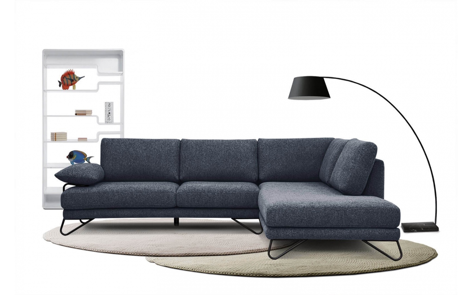 Canapé d'angle droit 5 places LORI