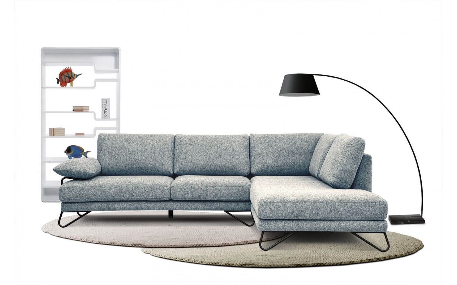 Canapé d'angle droit 5 places LORI