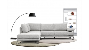 Canapé d'angle gauche 5 places LORI