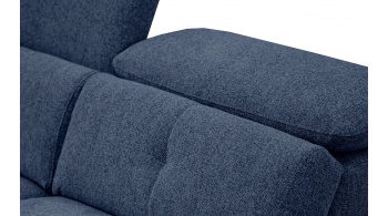 Canapé droit XXL avec appuis-tête réglables 3 places AVENA