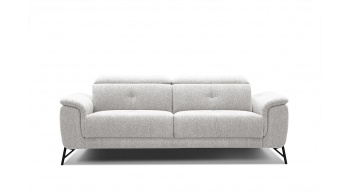 Canapé droit XXL avec appuis-tête réglables 3 places AVENA