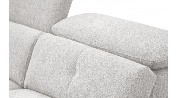 Canapé droit XXL avec appuis-tête réglables 3 places AVENA