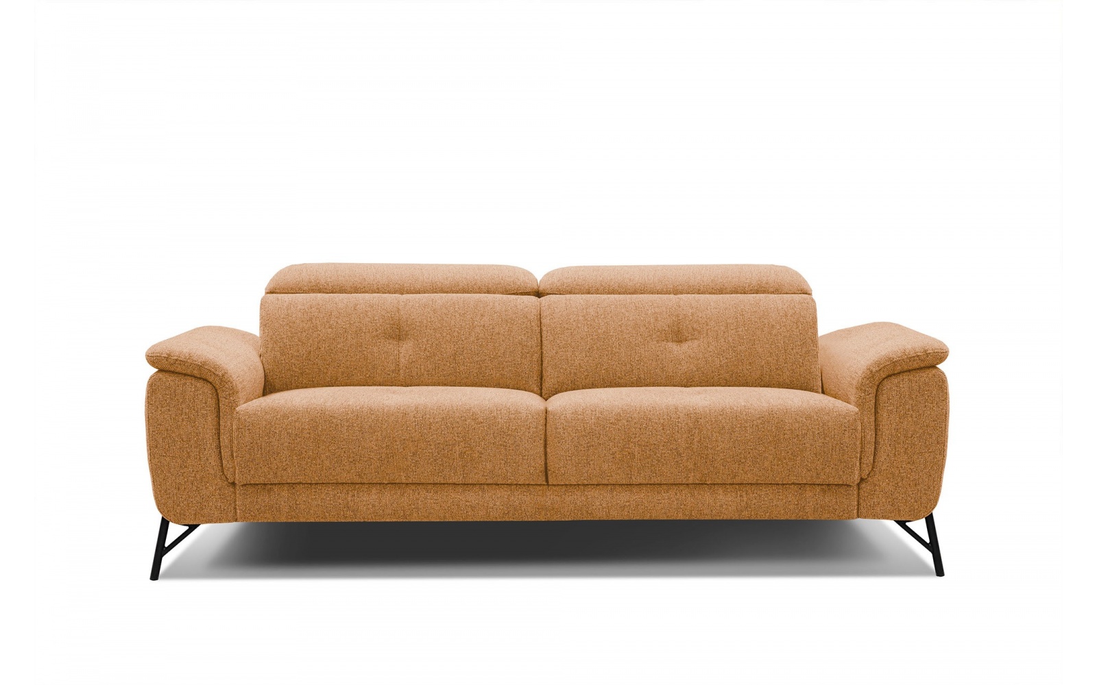 Canapé droit XXL avec appuis-tête réglables 3 places AVENA