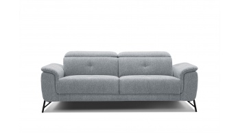 Canapé droit XXL avec appuis-tête réglables 3 places AVENA