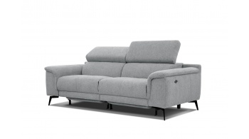 Canapé droit 3 places avec deux relax électriques FIERO