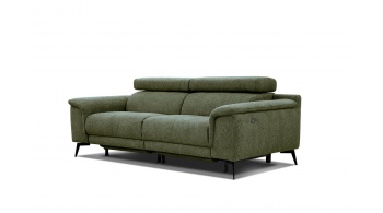 Canapé droit 3 places avec deux relax électriques FIERO